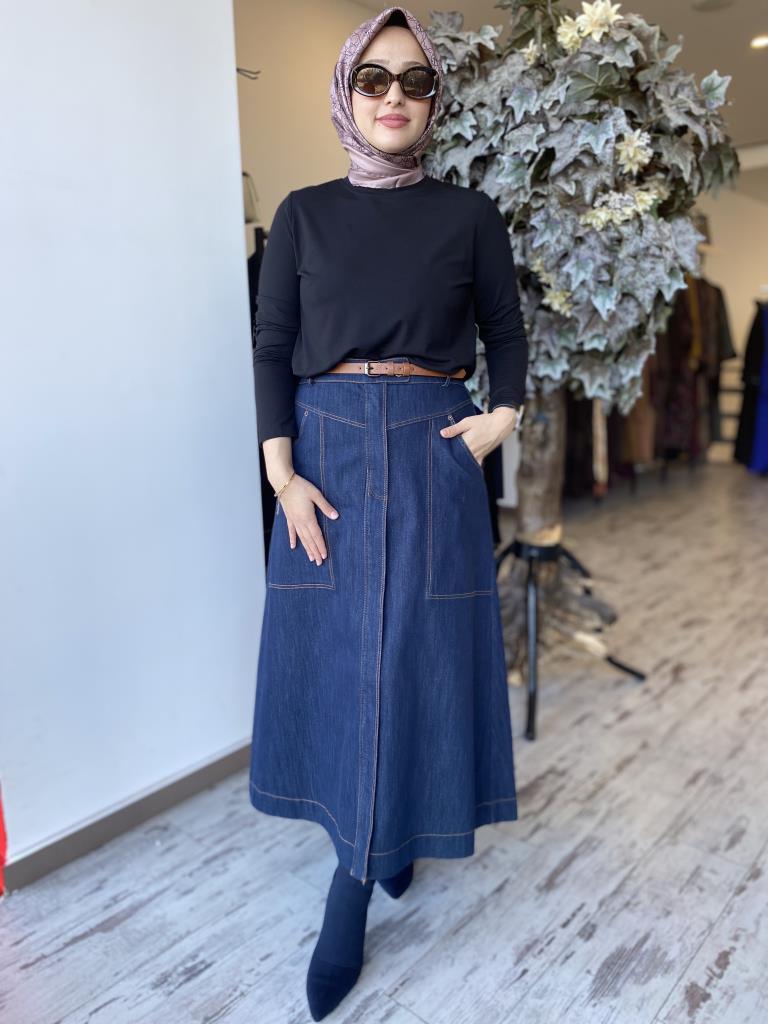 Yeşim Özcan Denim Etek 124K13007