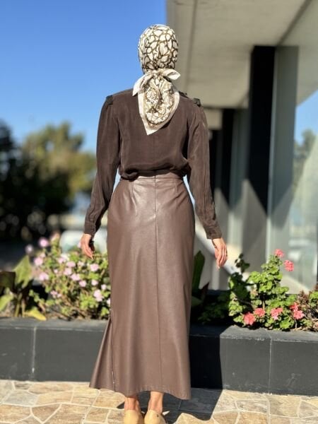 Almarwah Fermuar Detaylı Etek 806445