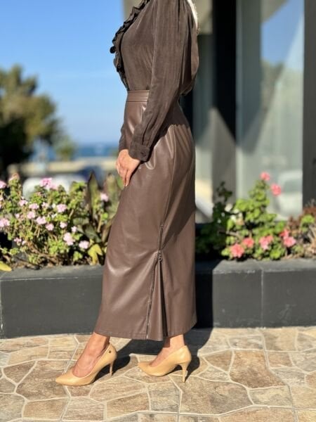 Almarwah Fermuar Detaylı Etek 806445