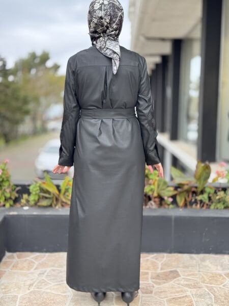 Qupra Nakış Detaylı Düğme Kapamalı Elbise WAC95001