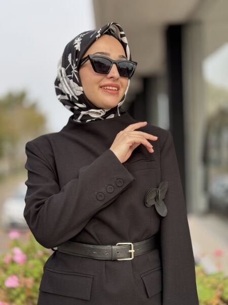 Qupra Arkadan Düğmeli Kemerli Tunik Pantolon Takım WAC92018