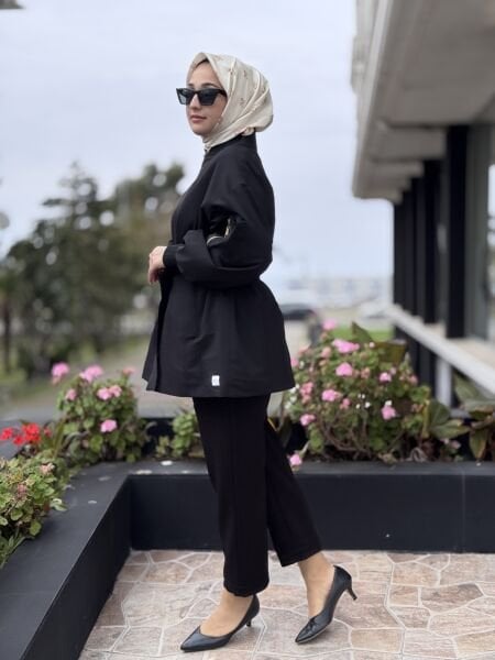 Qupra Kemer ve Cep Detaylı Ribanalı Mont WAC91021