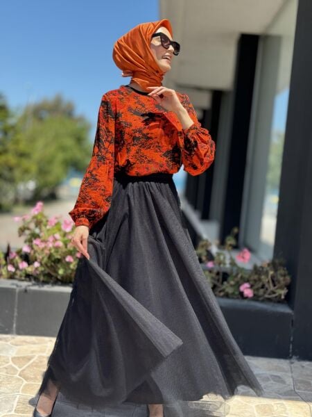 Almarwah Beli Latikli Tütü Etek 806425 SİYAH - 36