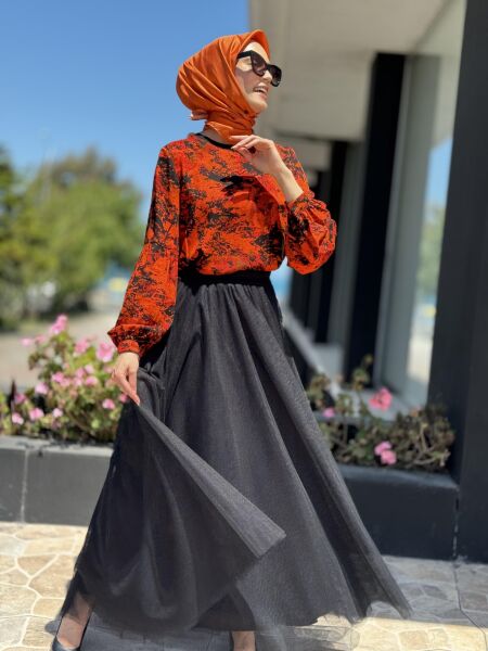 Almarwah Beli Latikli Tütü Etek 806425 SİYAH - 38