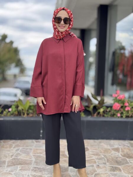 WOM BTQ Mevsimlik Tencel Patlı Gömlek