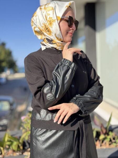 Ghisa Deri Detaylı Kap Pantolon Takım 3225