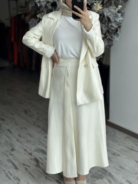 QooQ Store İnci Ceket Etek Takım 25SS628