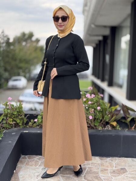 QooQ Store Düğmeli Çelik Örme Triko Hırka 26FW631