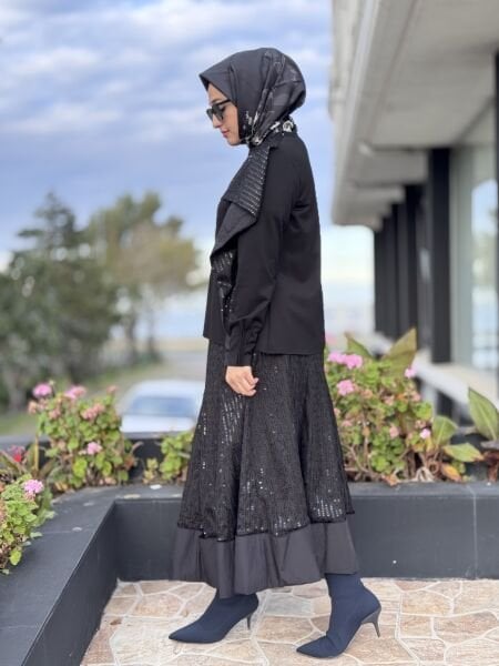 Misswhence Payet Detaylı Etek Bluz Takım 38219P