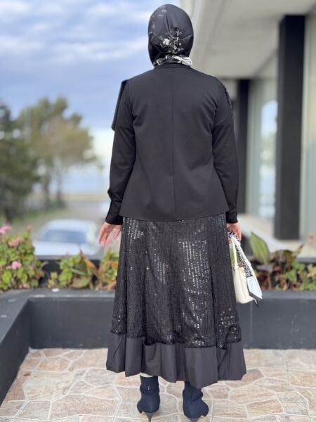 Misswhence Payet Detaylı Etek Bluz Takım 38219P