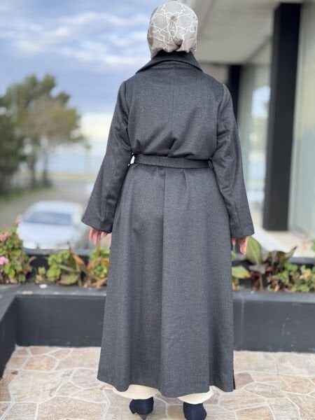 Misswhence Fermuar Detaylı Kaşe Pardesü 38507