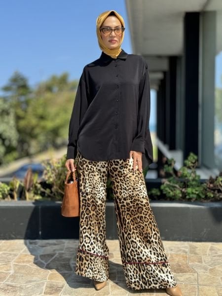 Almarwah Leopar Desenli Pantolon 606066