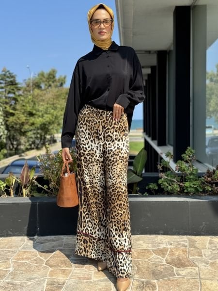 Almarwah Leopar Desenli Pantolon 606066