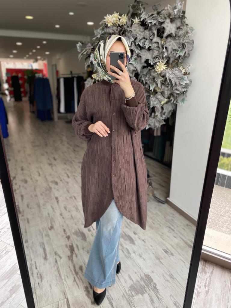 İnvee Düşük Kol Düğmeli Kap 6982
