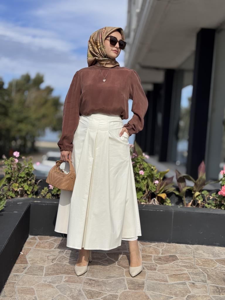 QooQ Store Pilikaşe Cepli Etek 26FW510