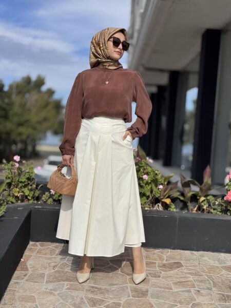 QooQ Store Pilikaşe Cepli Etek 26FW510