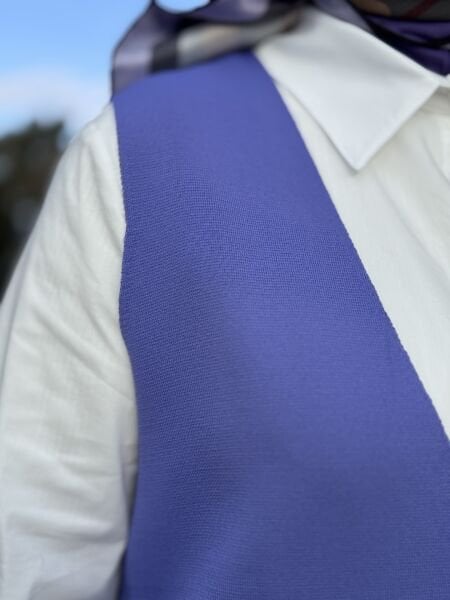 Tığ Triko V Yaka Rayon Süveter SVT21939