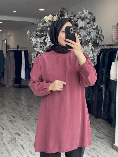 Misswhence Basic Cupra İpek Tunik 37025