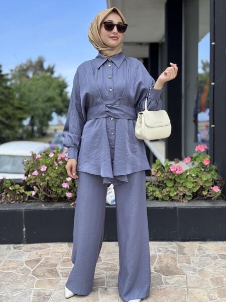 SENNA Mazerine Gömlek Pantolon Takım SD2521004