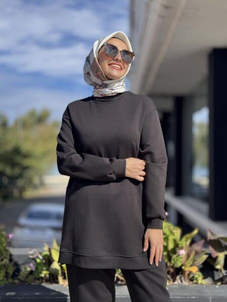 Almarwah Havuç Pantolonlu Basic Takım 202890