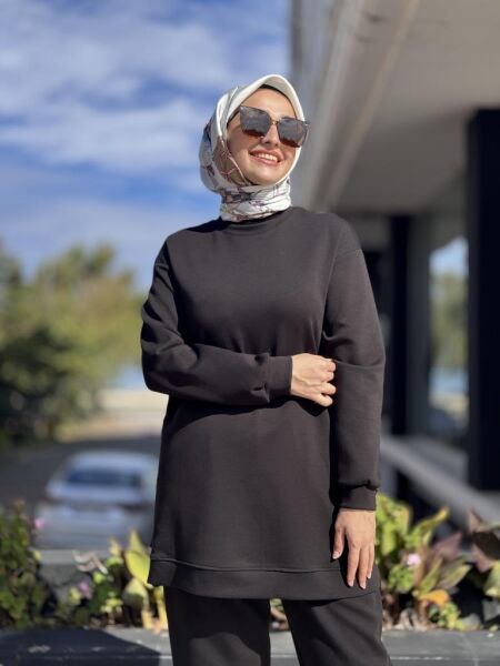 Almarwah Havuç Pantolonlu Basic Takım 202890