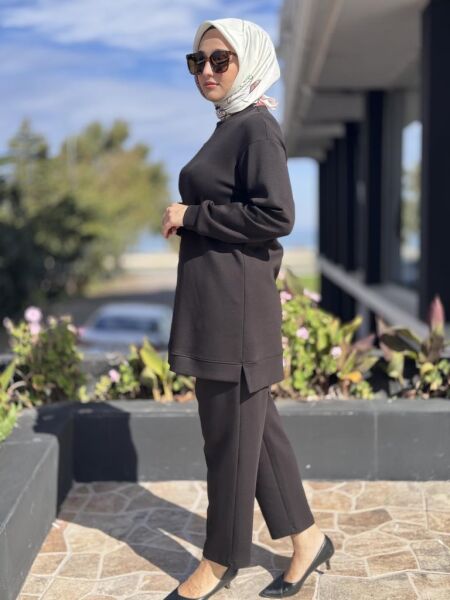 Almarwah Havuç Pantolonlu Basic Takım 202890