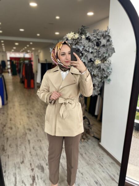 Gırasolem Luxury Ceket/Trench NATURAL - 38