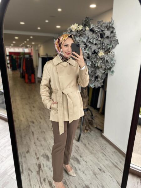 Gırasolem Luxury Ceket/Trench NATURAL - 38