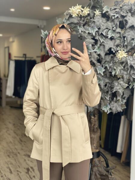 Gırasolem Luxury Ceket/Trench NATURAL - 38