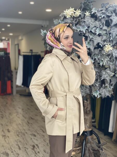 Gırasolem Luxury Ceket/Trench NATURAL - 40