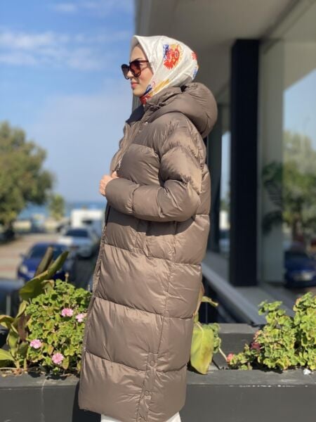 İnvee Çantalı Şişme Mont 6864 VİZON - 1