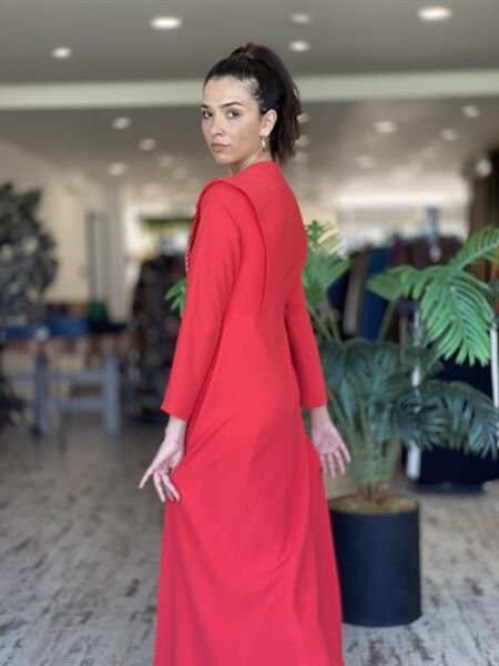 SENNA Carolina Nar Çiçeği Abiye Elbise 3002S23