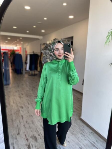 İnvee Yan Düğme Detaylı Gömlek 6674