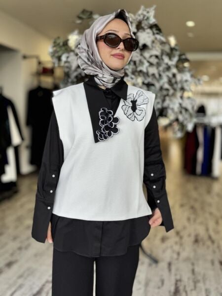 Kahma Pulpayet Detaylı Triko Süveter