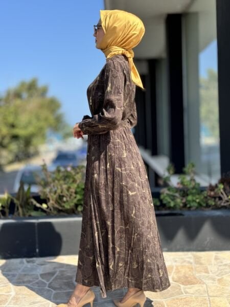 Misswhence Fermuarlı Jakarlı İpek Elbise 36802