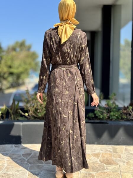 Misswhence Fermuarlı Jakarlı İpek Elbise 36802
