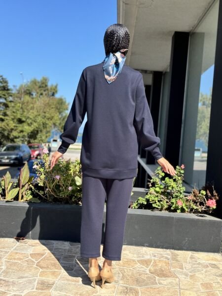 Tığ Triko Asimetrik Fermuarlı Fırfır Detaylı Penye Tunik TNK1955