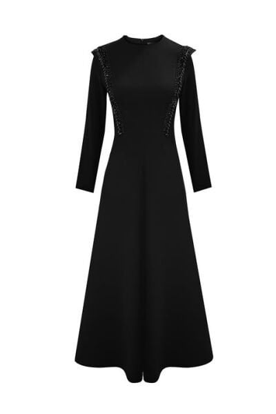 SENNA Carolina Siyah Tesettür Abiye Elbise 3002S23