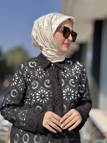 Tığ Triko Kopanaklı Taş Detaylı Kap KAP1864