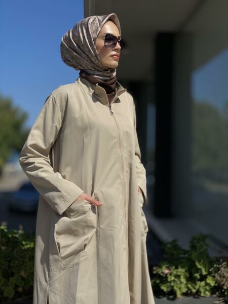 Almarwah Astarı Desenli Torba Cep Yağmurluk/Kap 404755