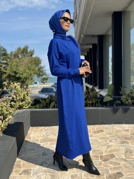 Misswhence Kürk Detaylı Triko Elbise 36805