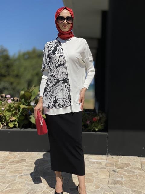 İnvee Parçalı Rayon Triko Tunik6248