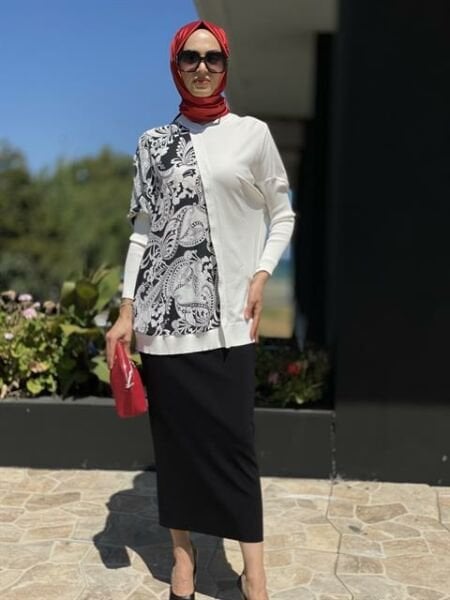 İnvee Parçalı Rayon Triko Tunik6248