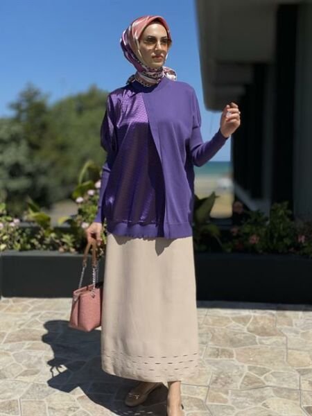 İnvee Parçalı Rayon Triko Tunik6248