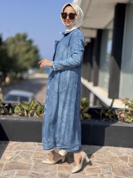 Almarwah Fermuarlı Tencel Kot Kap 404866