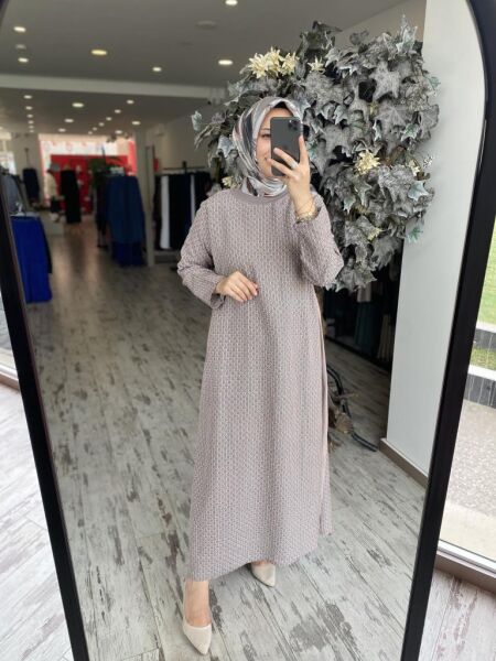 İnvee Desenli Elbise 6974