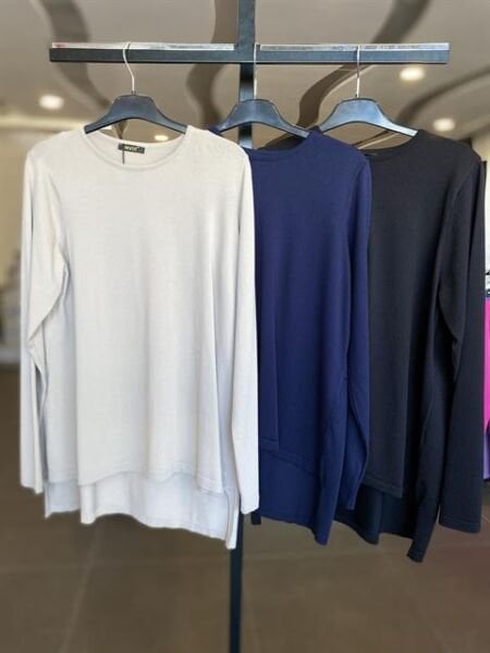 İnvee Etek Üstü Rayon Triko Tunik 6902 LACİVERT - 1