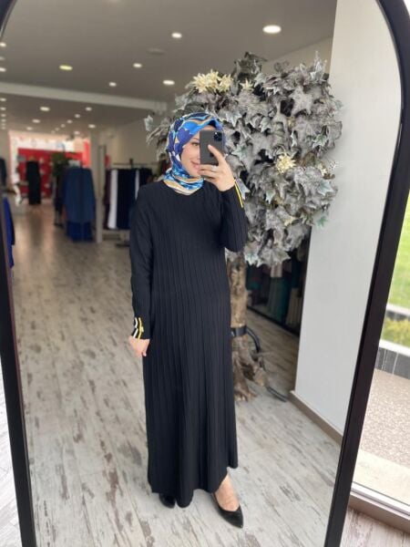 İnvee Çizgili Çan Elbise 6924