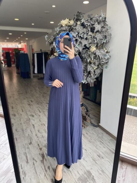 İnvee Çizgili Çan Elbise 6924