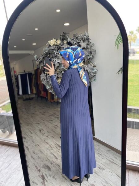 İnvee Çizgili Çan Elbise 6924